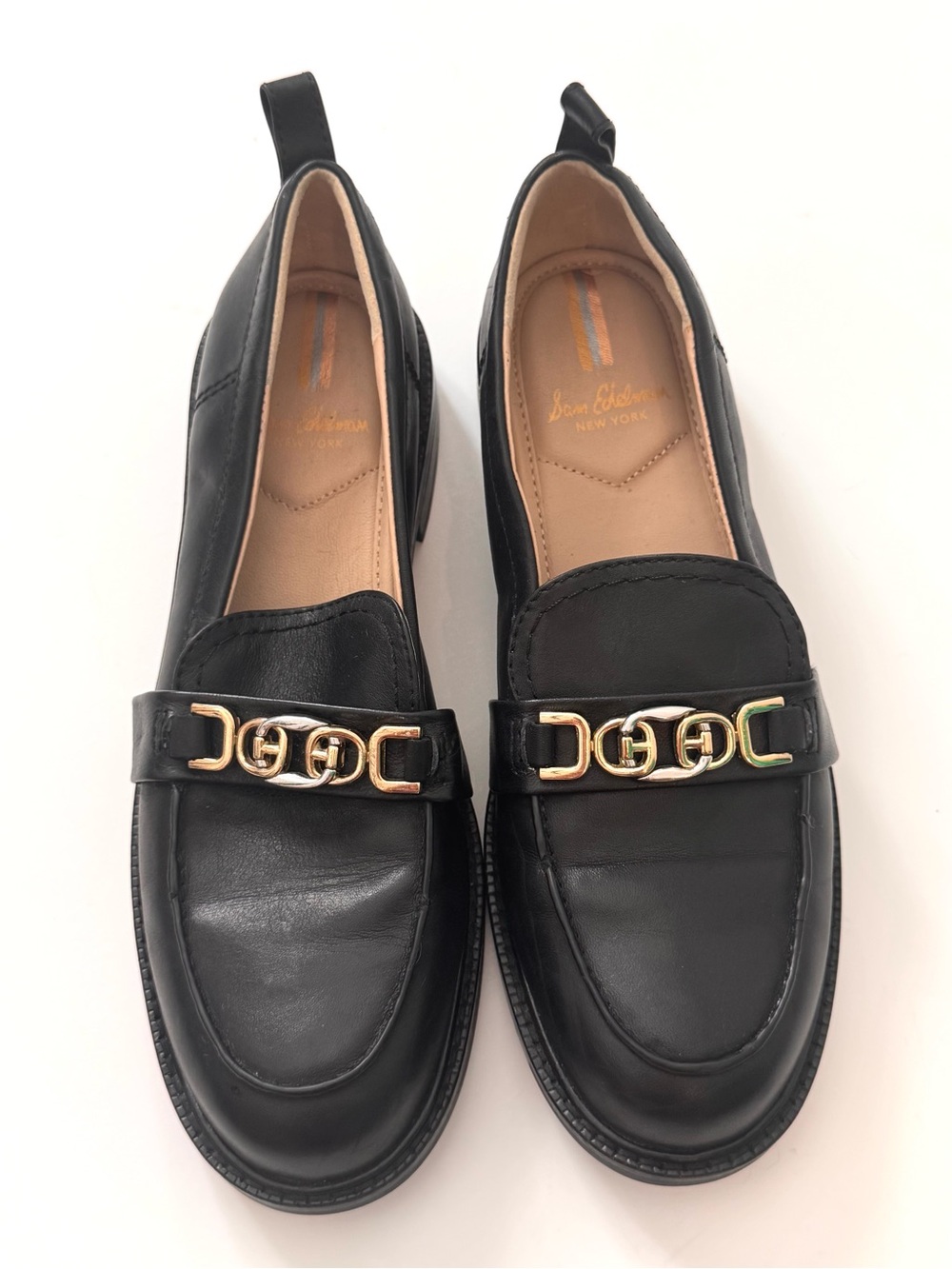 Sam Edelman Black Leather Christy Loafers - Size 6.5